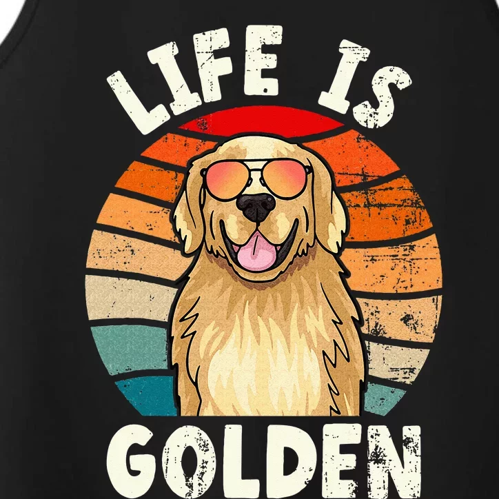 Golden Retriever Life is Golden Tee Golden Owner Performance Tank