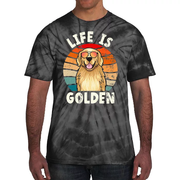 Golden Retriever Life is Golden Tee Golden Owner Tie-Dye T-Shirt