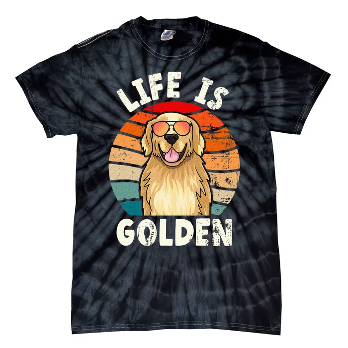 Golden Retriever Life is Golden Tee Golden Owner Tie-Dye T-Shirt