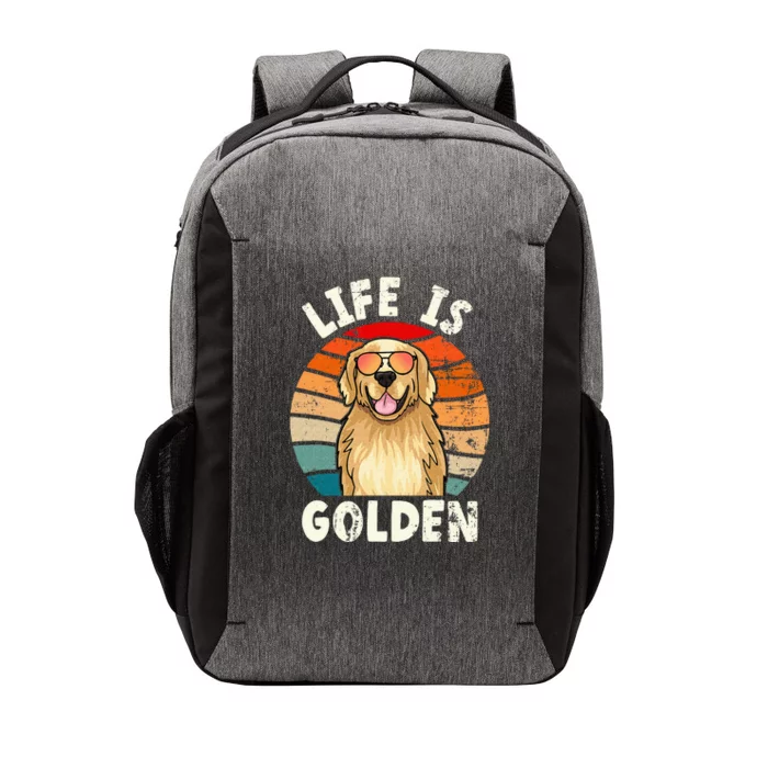 Golden Retriever Life is Golden Tee Golden Owner Vector Backpack