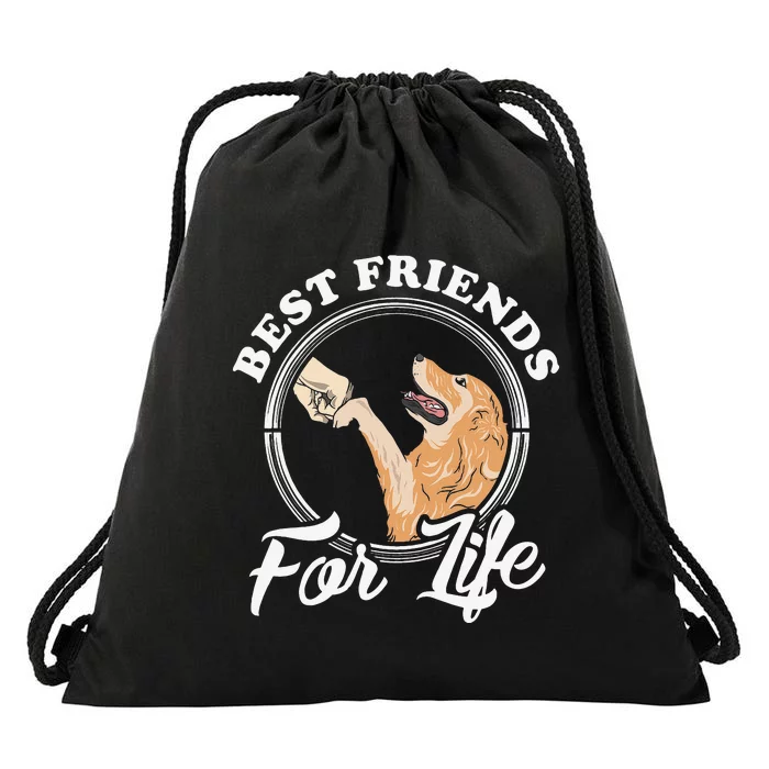 Golden Retriever Lover Gifts Golden Retriever Lover Drawstring Bag