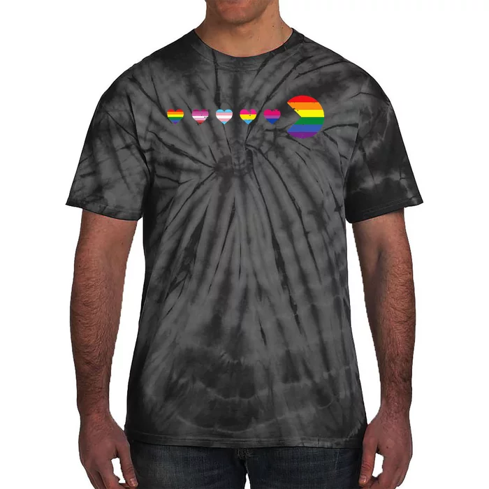 Gay Rainbow Lgbt Hearts Flag Pride Month Ally Tie-Dye T-Shirt