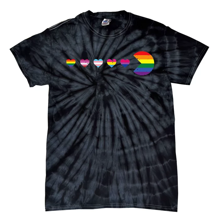 Gay Rainbow Lgbt Hearts Flag Pride Month Ally Tie-Dye T-Shirt