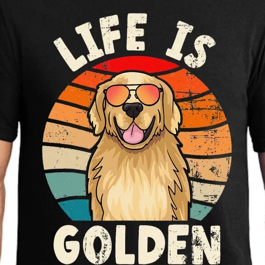 Golden Retriever Life is Golden Tee Golden Owner Pajama Set