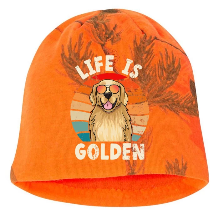 Golden Retriever Life is Golden Tee Golden Owner Kati - Camo Knit Beanie