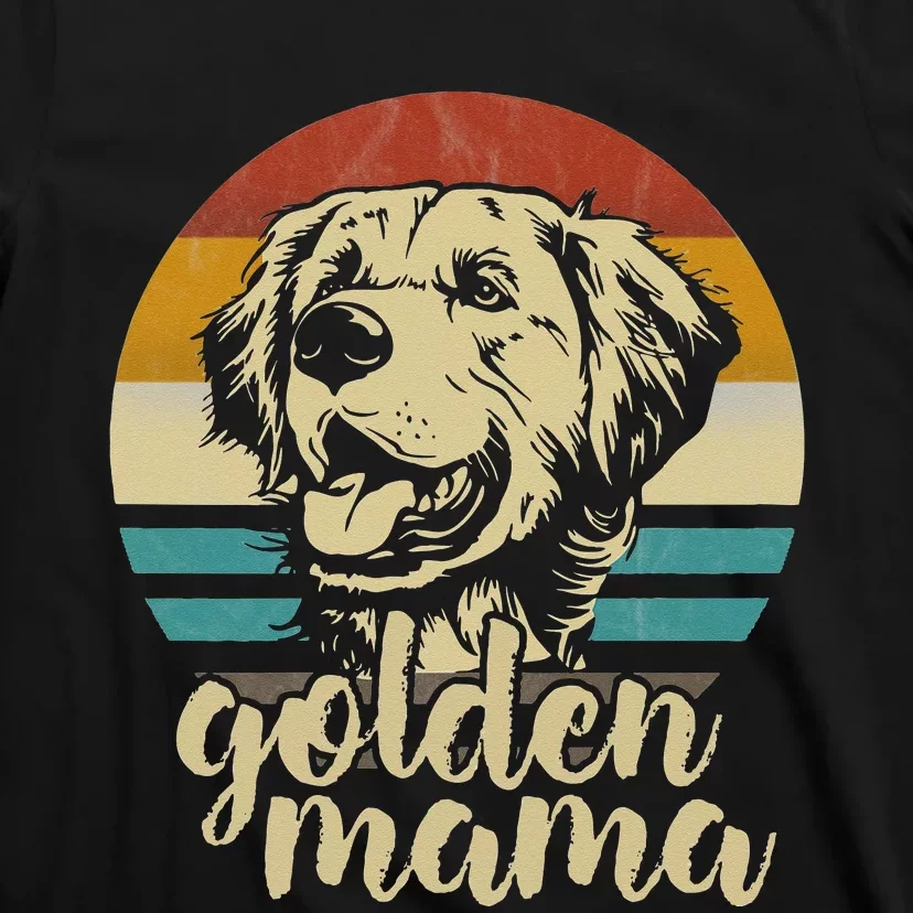 Golden Retriever Mama retro for Woman Mother Dog Pet T-Shirt