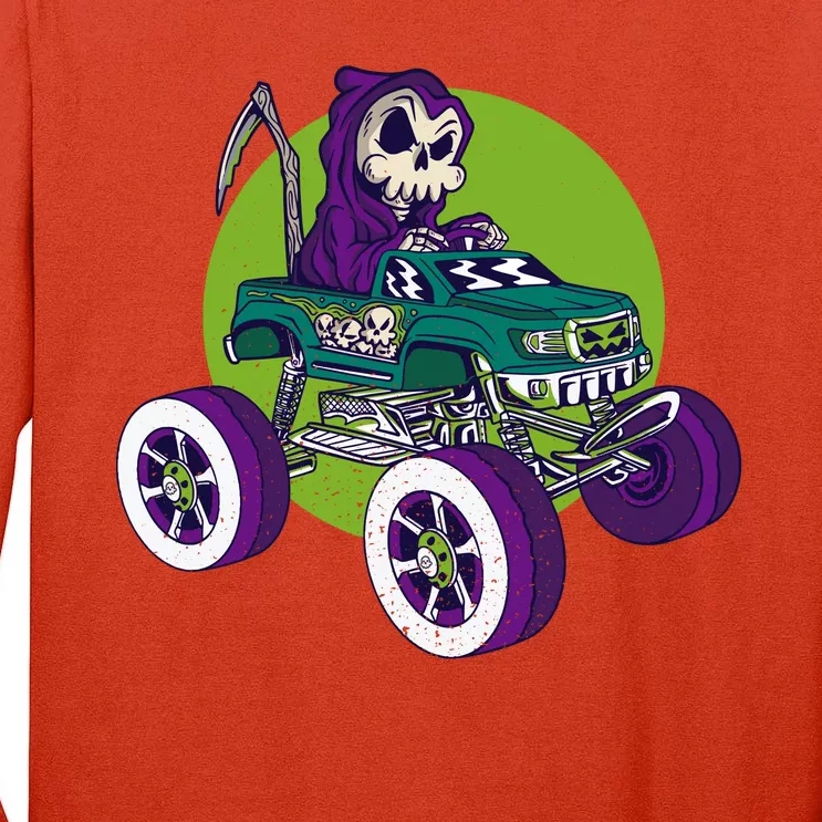 Grim Reaper Monster Truck Tall Long Sleeve T-Shirt