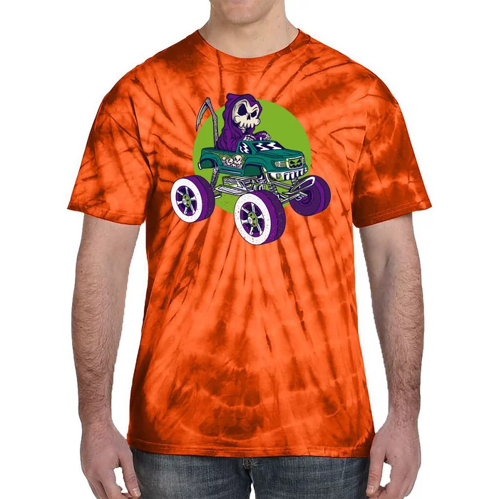 Grim Reaper Monster Truck Tie-Dye T-Shirt