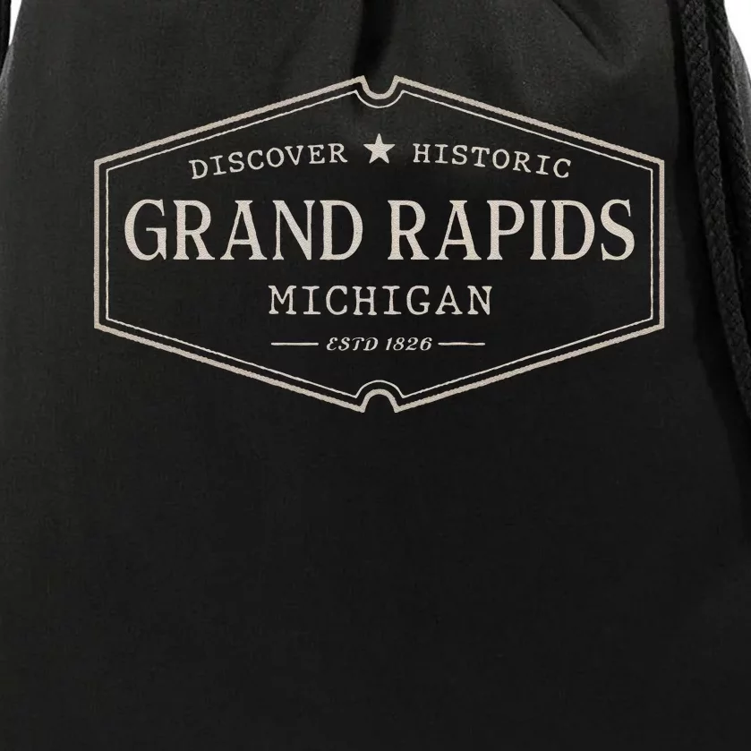 Grand Rapids Michigan Grand Rapids Mi Historic Drawstring Bag