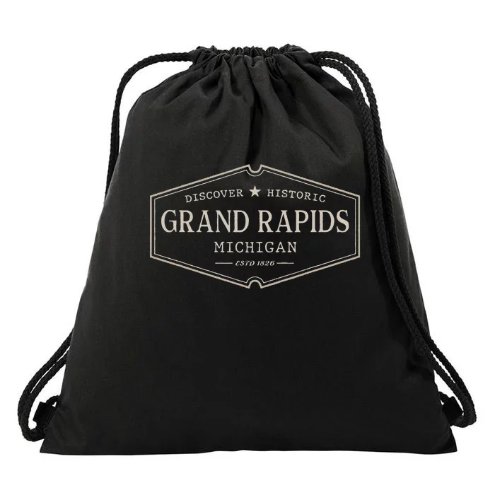 Grand Rapids Michigan Grand Rapids Mi Historic Drawstring Bag