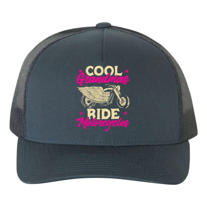 Grandmas Ride Motorcycles Funny Biker Granny Yupoong Adult 5-Panel Trucker Hat