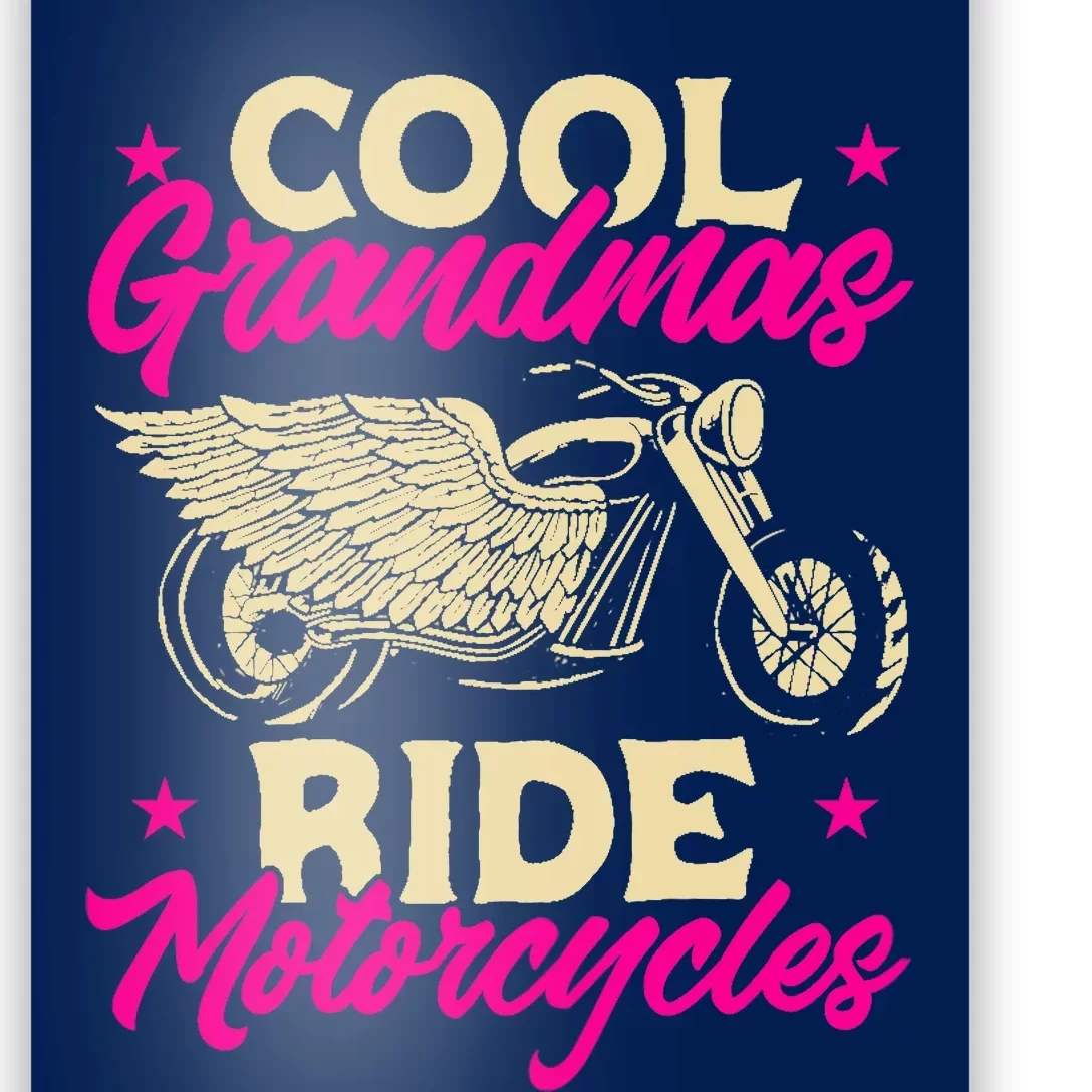 Grandmas Ride Motorcycles Funny Biker Granny Poster