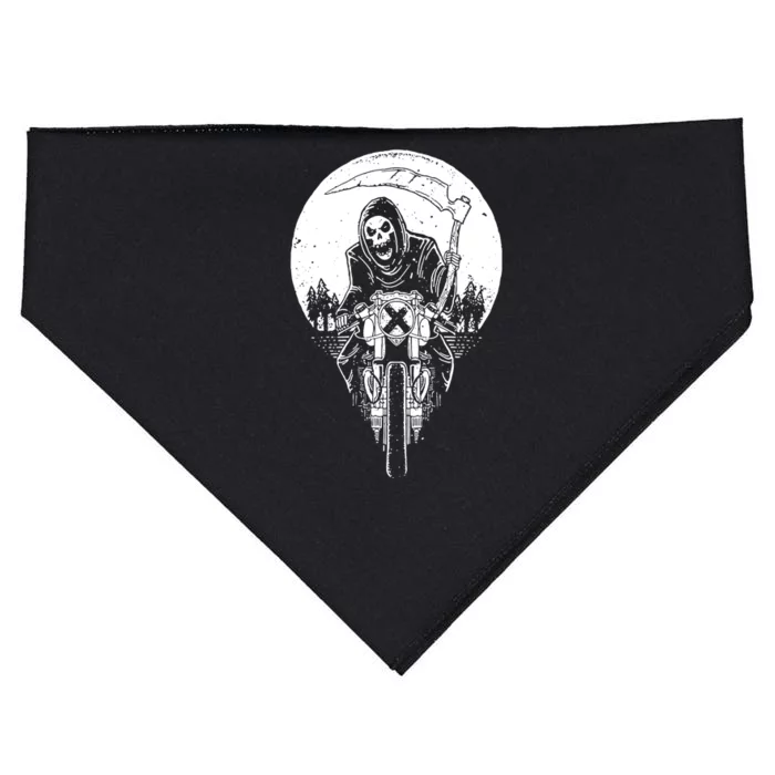 Grim Reaper Motorbike USA-Made Doggie Bandana