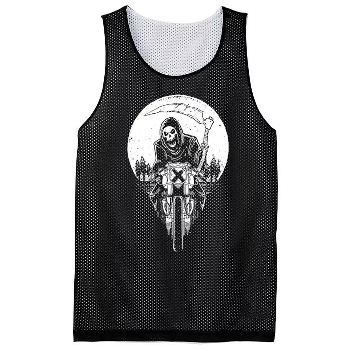 Grim Reaper Motorbike Mesh Reversible Basketball Jersey Tank