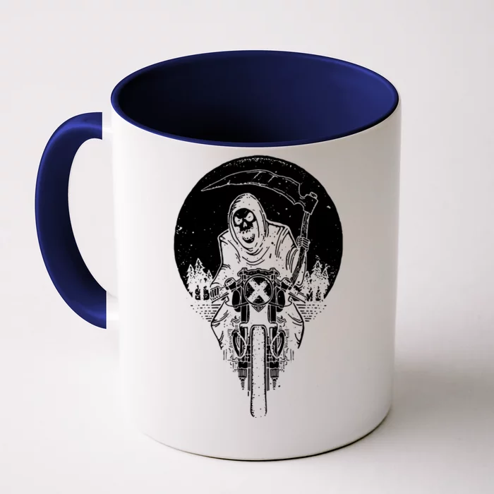 Grim Reaper Motorbike Front & Back Coffee Mug