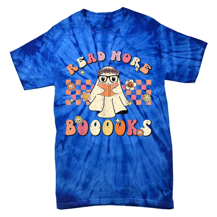 Groovy Read More Books Cute Ghost Boo Funny Halloween Cute Gift Tie-Dye T-Shirt