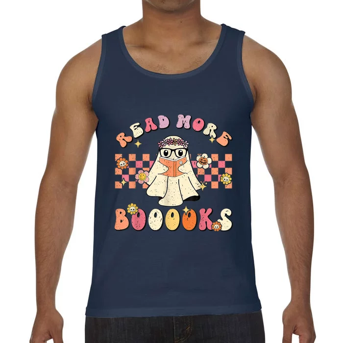 Groovy Read More Books Cute Ghost Boo Funny Halloween Cute Gift Comfort Colors® Tank Top