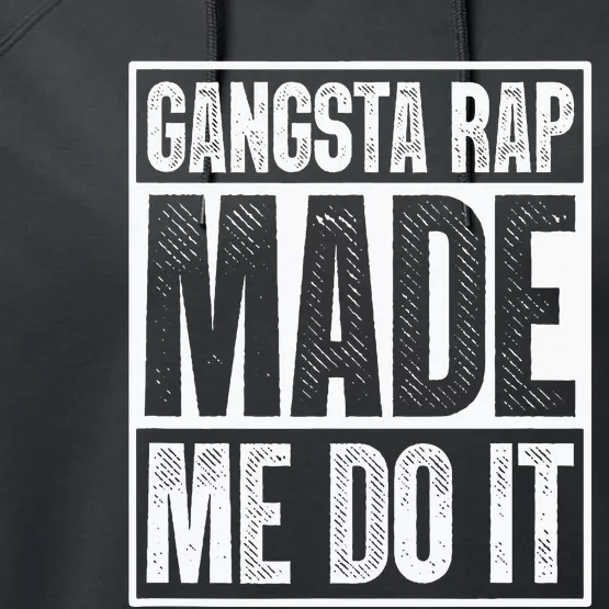 Gangsta Rap Made Me Do It Hiphop Rap Music 80s 90s Party Performance Fleece Hoodie