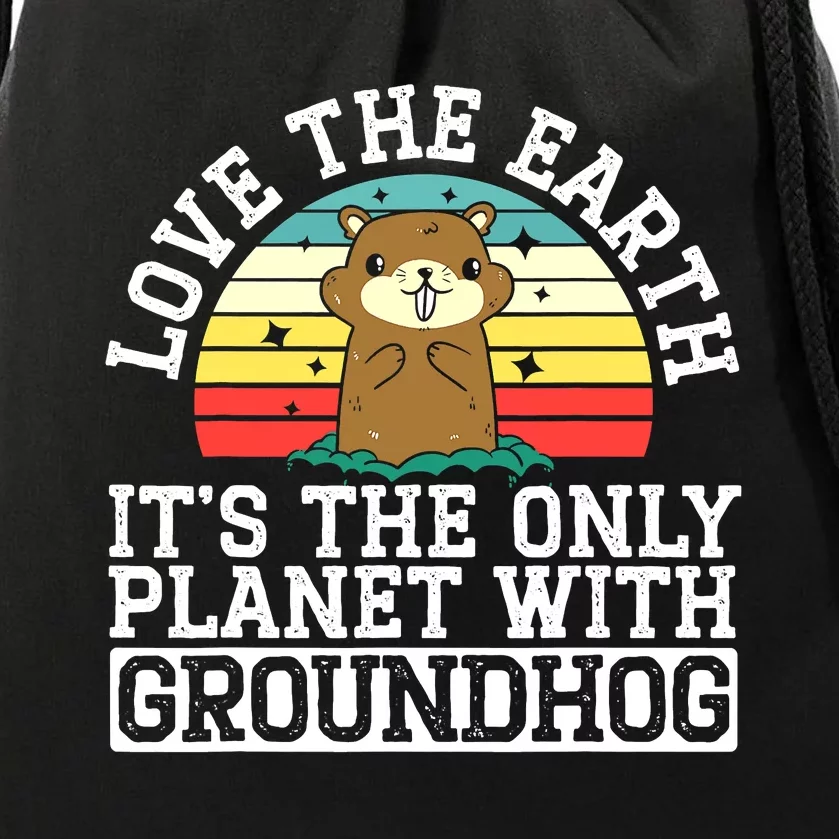 Groundhog Rodent Marmots Drawstring Bag