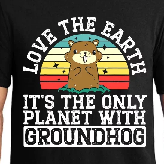 Groundhog Rodent Marmots Pajama Set