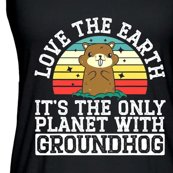 Groundhog Rodent Marmots Ladies Essential Flowy Tank