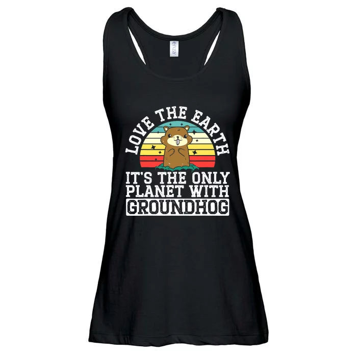 Groundhog Rodent Marmots Ladies Essential Flowy Tank