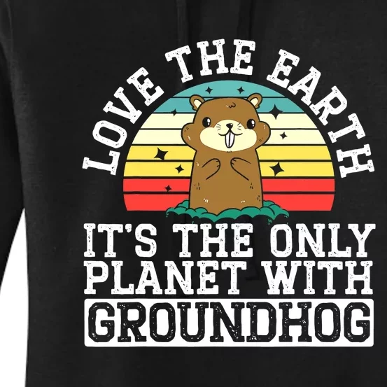 Groundhog Rodent Marmots Women's Pullover Hoodie