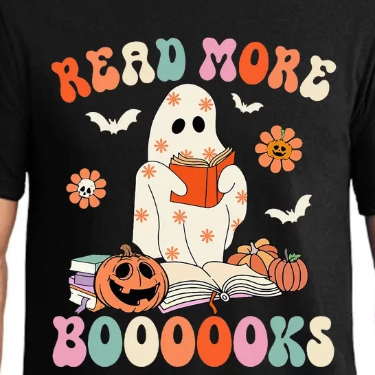 Groovy Read More Books Cute Ghost Boo Funny Halloween Spooky Pajama Set