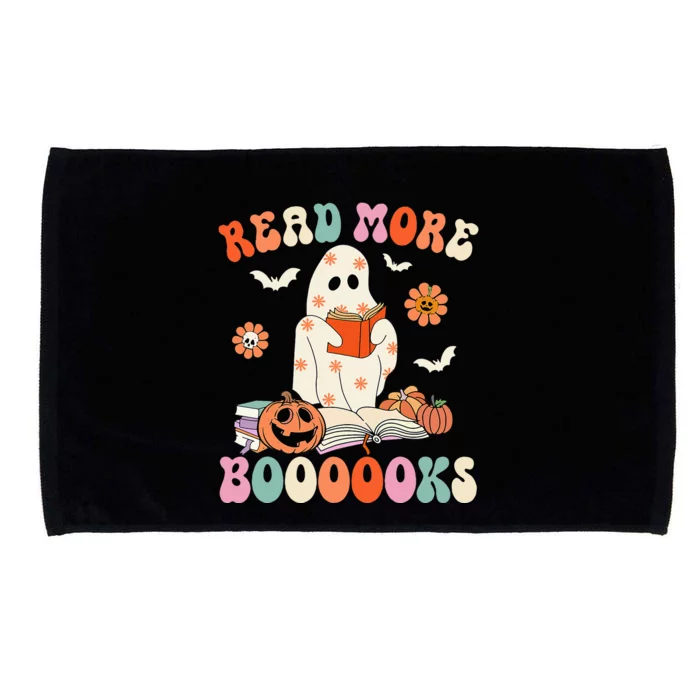 Groovy Read More Books Cute Ghost Boo Funny Halloween Spooky Microfiber Hand Towel