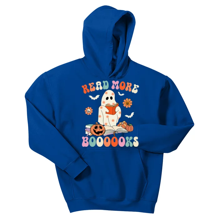 Groovy Read More Books Cute Ghost Boo Funny Halloween Spooky Kids Hoodie