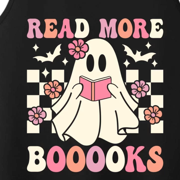 Groovy Read More Books Cute Ghost Boo Funny Halloween Gift Performance Tank