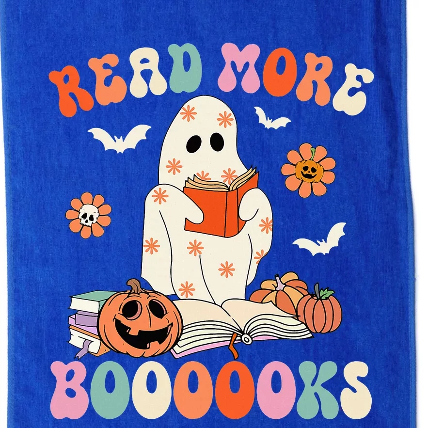 Groovy Read More Books Cute Ghost Boo Funny Halloween Spooky Platinum Collection Golf Towel