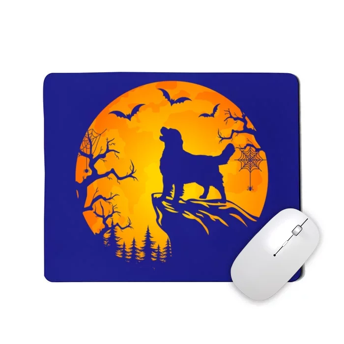 Golden Retriever Moon Pumpkin Halloween Dog Lover Funny Meaningful Gift Mousepad