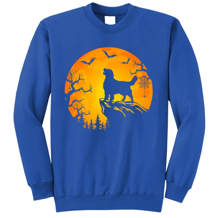 Golden Retriever Moon Pumpkin Halloween Dog Lover Funny Meaningful Gift Tall Sweatshirt