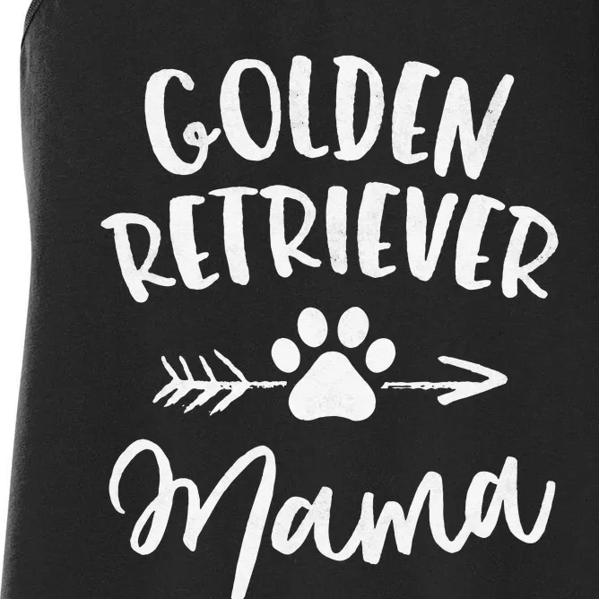 Golden Retriever Mama Golden Lover Owner Gift Dog Mom Mother Women's Racerback Tank