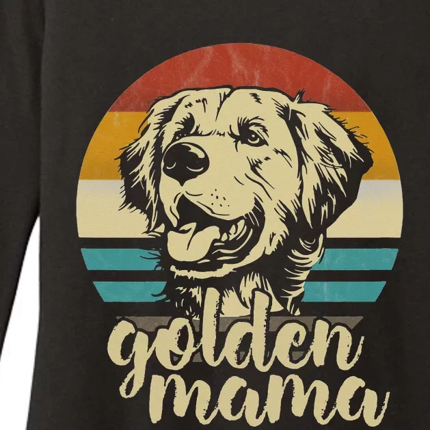 Golden Retriever Mama retro for Woman Mother Dog Pet Womens CVC Long Sleeve Shirt