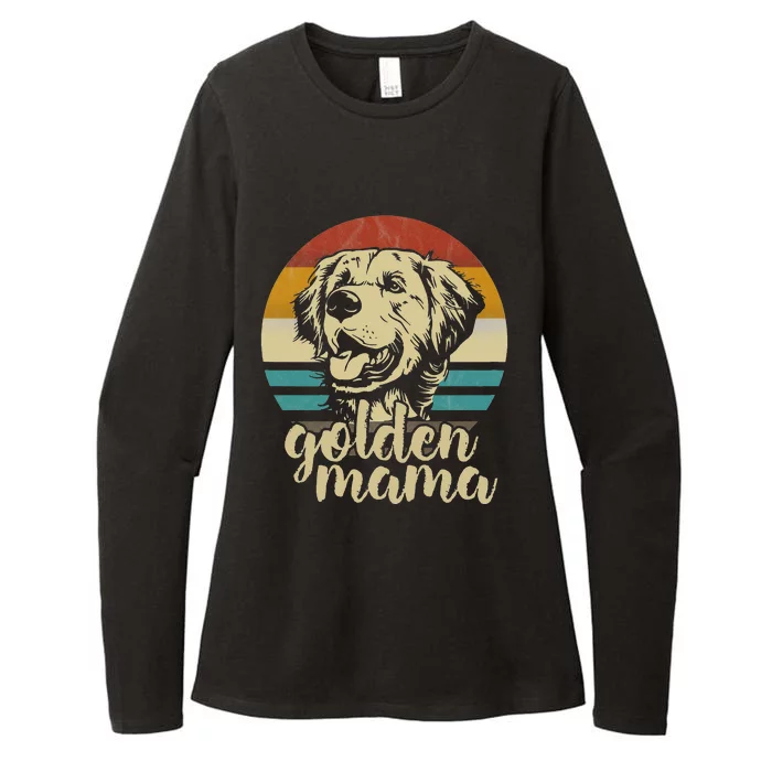 Golden Retriever Mama retro for Woman Mother Dog Pet Womens CVC Long Sleeve Shirt