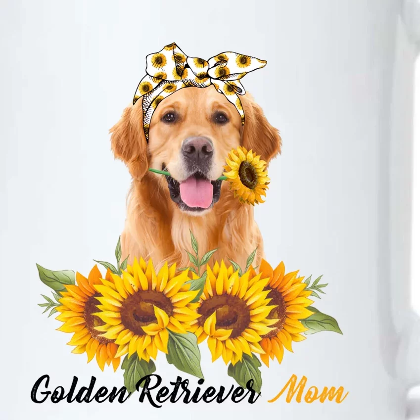 Golden Retriever Mom Sunflower Summer Dog Mom Mama Gift Black Color Changing Mug