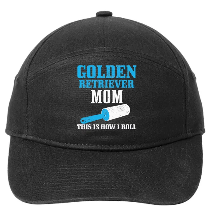 Golden Retriever Mom Dog Hair Funny Golden Retriever Mama 7-Panel Snapback Hat