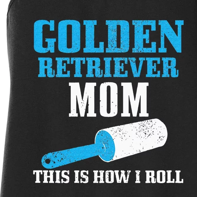 Golden Retriever Mom Dog Hair Funny Golden Retriever Mama Women's Racerback Tank