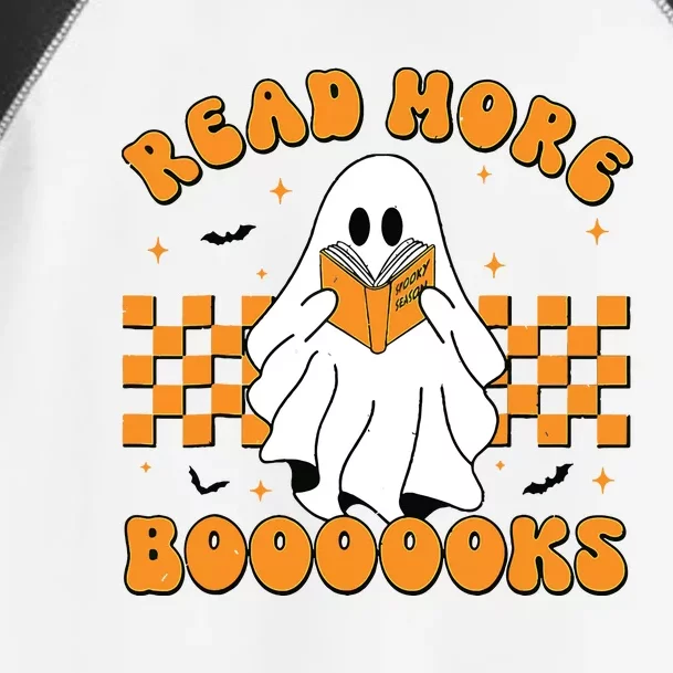 Groovy Read More Books Cute Ghost Retro Halloween Teacher Toddler Fine Jersey T-Shirt