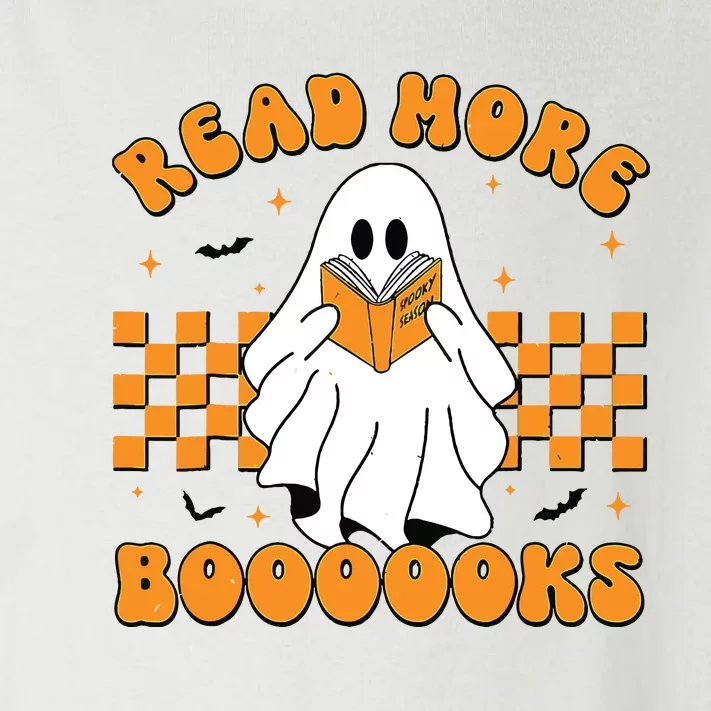 Groovy Read More Books Cute Ghost Retro Halloween Teacher Toddler Long Sleeve Shirt