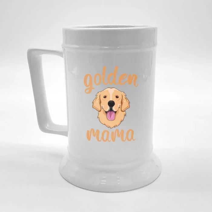 Golden Retriever Mom Front & Back Beer Stein