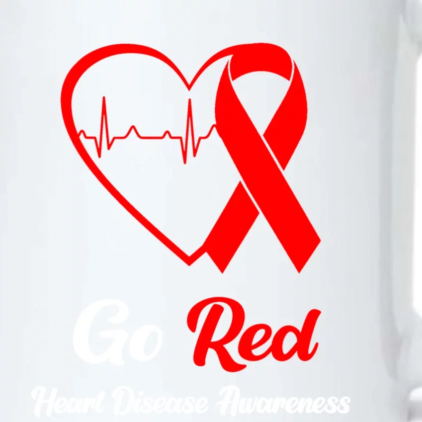 Go Red National Heart Disease Awareness Month Cute Gift Black Color Changing Mug