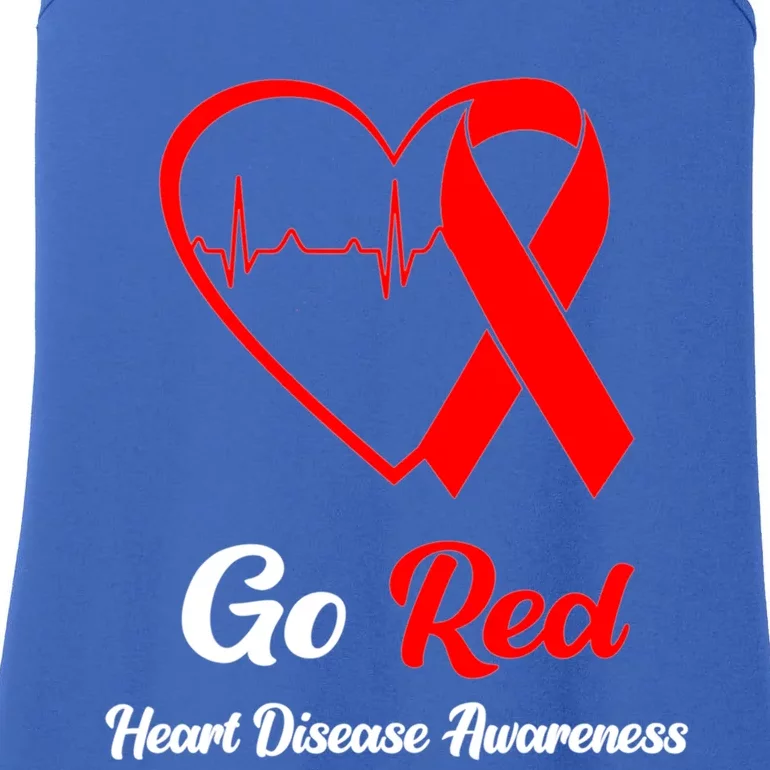 Go Red National Heart Disease Awareness Month Cute Gift Ladies Essential Tank