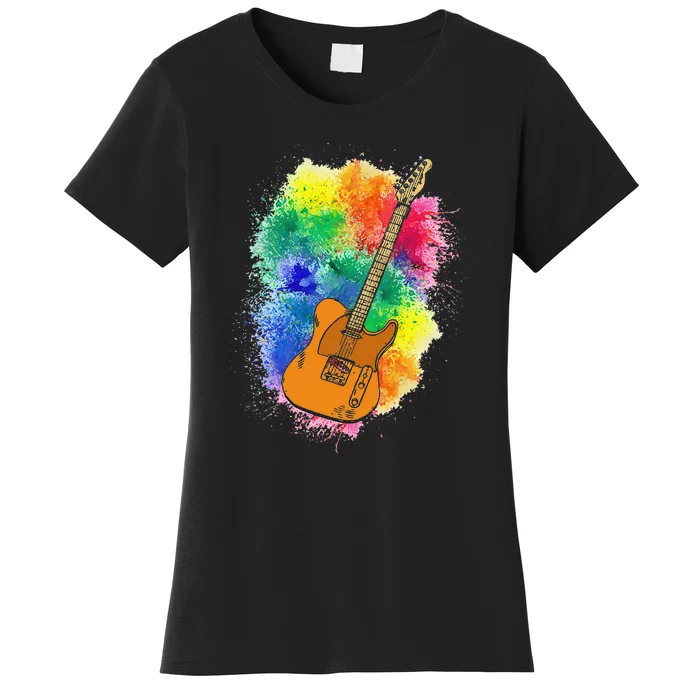 Guitar Rock N Roll Bass Instrument Women's T-Shirt