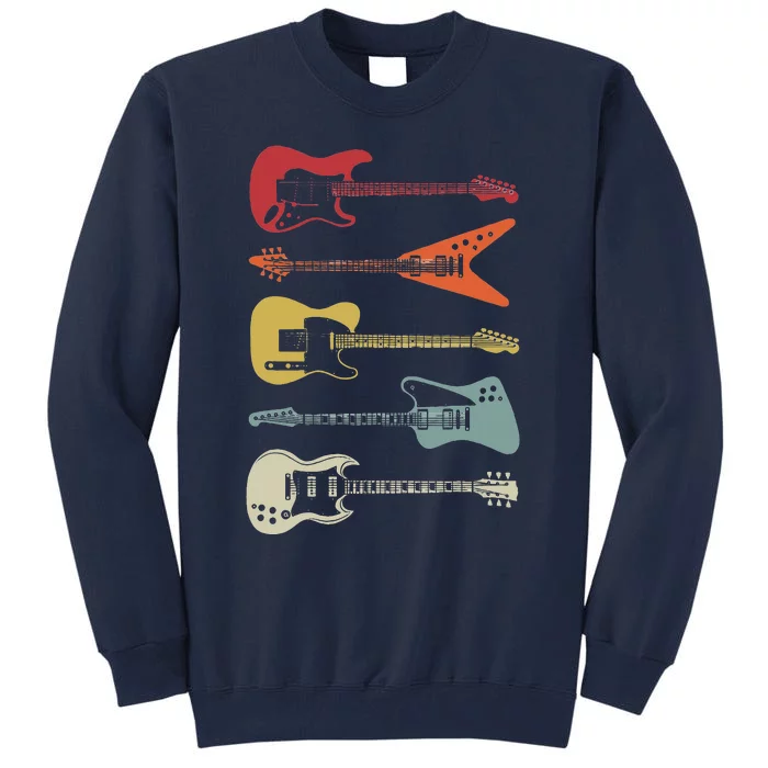 Guitar Rock N Roll Bass Instrument Vintage Metal Tall Sweatshirt