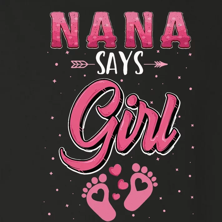 Gender reveal Nana says baby matching family set Toddler Long Sleeve Shirt