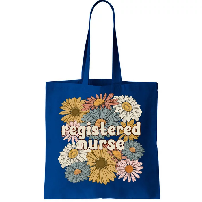 Groovy Registered Nurse Flowers Registered Nursing Gift Tote Bag