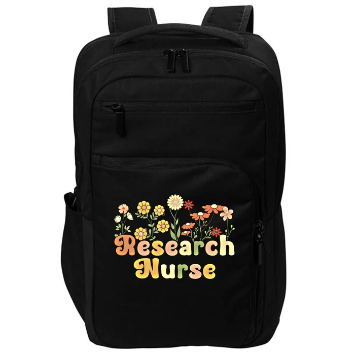 Groovy Research Nurse Flowers Research Nursing Gift Impact Tech Backpack